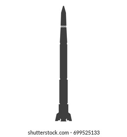 Rocket sign illustration. Vector. Black icon on white background