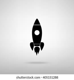 Rocket sign. Vector illustration