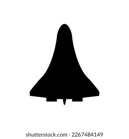 Rocket silhouette illustration astronaut vehicle icon. Rocket launch vector missle spaceship future speed cartoon concept