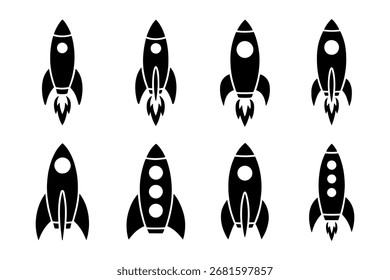 rocket silhouette   representing space exploration and innovation