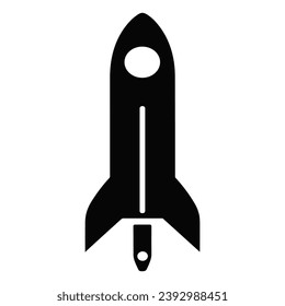 A Rocket Silhouette vector isolated on a white background