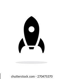 Rocket simple icon on white background. Vector illustration.