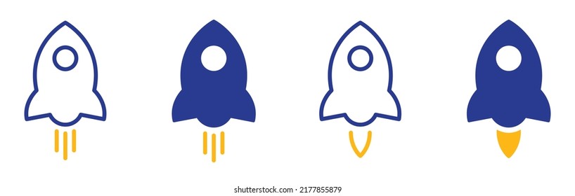 Rocket simple icon, vector illustration