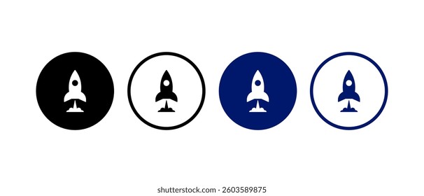 Rocket simple icon vector illustration. Rocket with flat style design