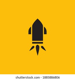 rocket simple illustration for logo company. a modern vector design