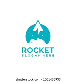 rocket simple logo design