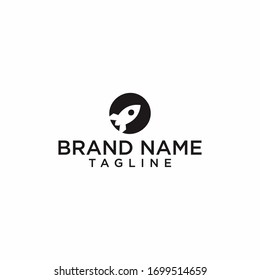 rocket simple logo design ector