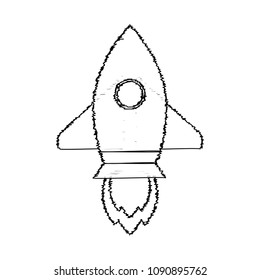 Rocket sketch start up. Vector rocket sketchy, sketch launch up idea illustration