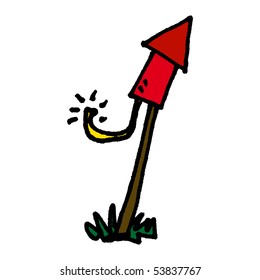 Rocket sketch. Vector