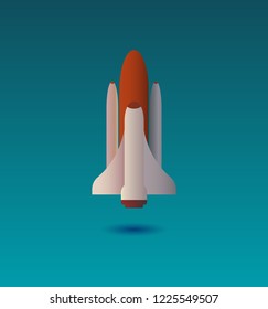 Rocket in the sky illustration