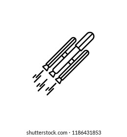 Rocket smart  icon. Element of future technology icon for mobile concept and web apps. Thin line Rocket smart rocket icon can be used for web and mobile