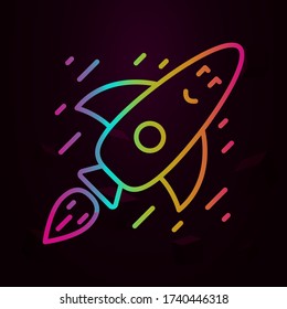 Sonrisa de cohetes mosca nolan icono Línea delgada simple, contorno vectorial de iconos del Día de la Paz para ui y ux, sitio web o aplicación móvil