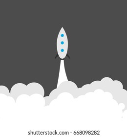 The rocket soared illustration. EPS 8