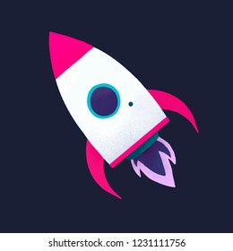 Rocket social media icon vector