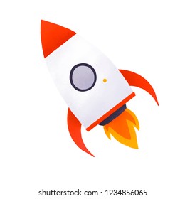 Rocket social media icon vector