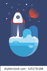Rocket in space. Everything is simple.