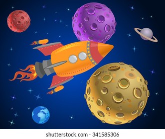 rocket in space expedition.