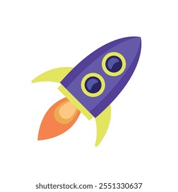 rocket space exploration minimalist isolated