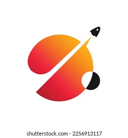 Rocket, Space, Galaxy, Astrology Logo Symbol, Vector Design