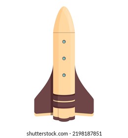 Rocket space icon cartoon vector. Base planet. Future mars