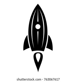 Rocket space icon. Simple illustration of rocket space vector icon for web