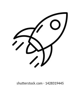 Rocket, Space, Launch, Fly, Start up and turbo Vector Icon or Logo Design Template