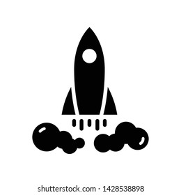 Rocket, Space, Launch, Fly, Start up and turbo Vector Icon or Logo Design Template