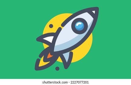 rocket space logo vector spacecraft