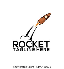 Rocket space mission badges and logo emblems