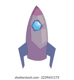 rocket space outer lilac icon