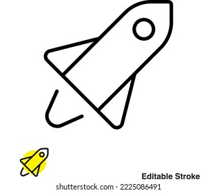 Rocket Space Outline Icon Eps