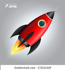 Rocket Space Ship Cartoon Cute.