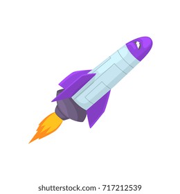 Rocket space ship cartoon vector Illustration