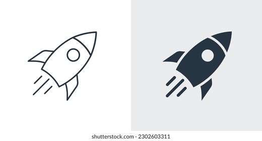 Rocket Space ship vector startup icon