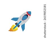 rocket space ship space vector symbol sign illustration success icon emoji
