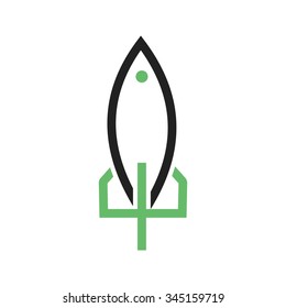 Rocket, space, shuttle icon vector image. Can also be used for education and science. Suitable for use on web apps, mobile apps and print media.