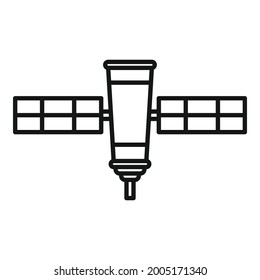Rocket space station icon outline vector. Modern international space. Astronaut spaceship