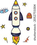 Rocket Space Vector Illustration 
