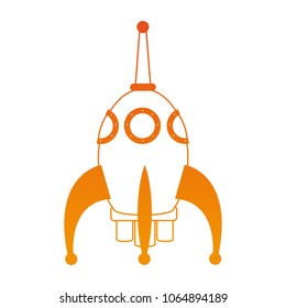 Rocket spaceship cartoon