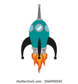 Rocket spaceship cartoon
