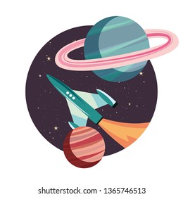 rocket spaceship cosmos