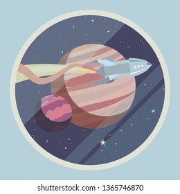 rocket spaceship cosmos
