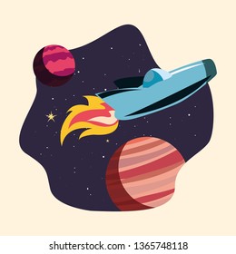 rocket spaceship cosmos