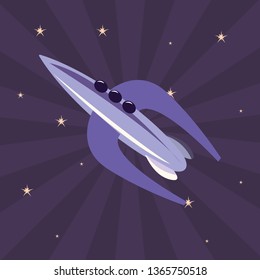 rocket spaceship galaxy stars