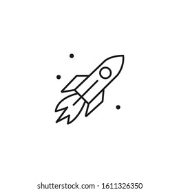 Rocket Spaceship Galaxy vector icon