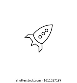 Rocket Spaceship Galaxy vector icon