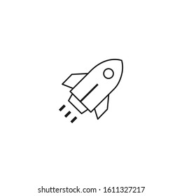 Rocket Spaceship Galaxy vector icon