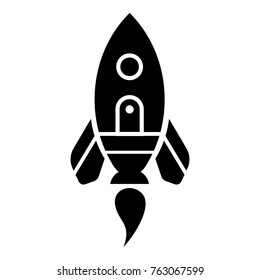 Rocket spaceship icon. Simple illustration of rocket spaceship vector icon for web