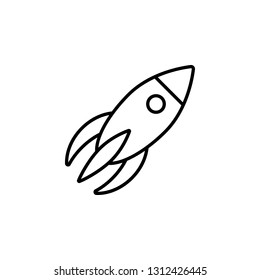 rocket, spaceship icon. Simple thin line, outline vector of Business management icons for UI and UX, website or mobile application