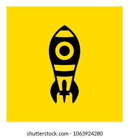 rocket. spaceship icon vector